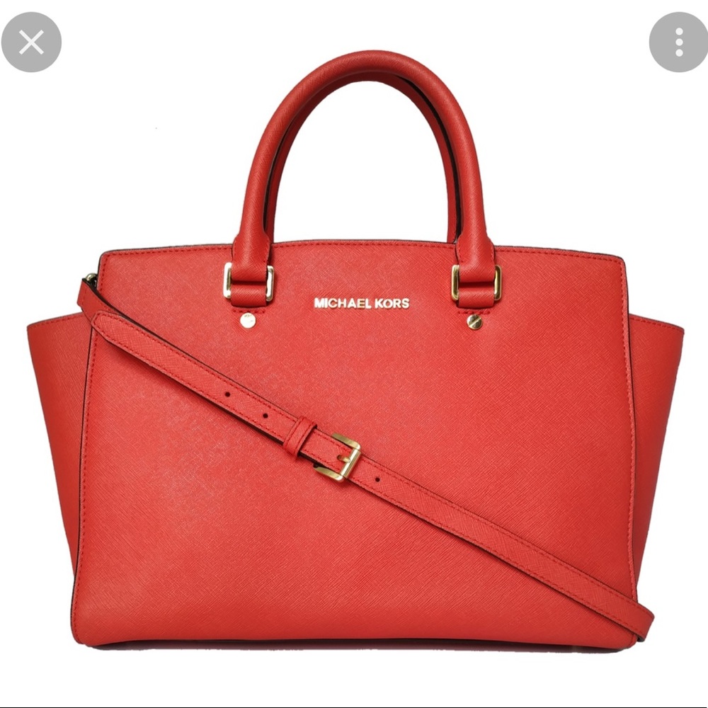 Michael Kors Selma Medium Saffiano Leather Satchel